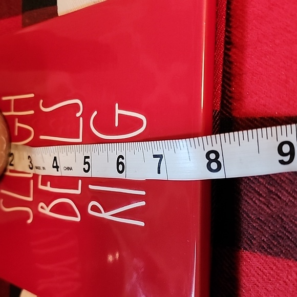 Rae Dunn Festive Red Sleigh Bells Sign - Picture 4 of 4